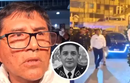 Ministro del Interior asiste a velorio de polica asesinado