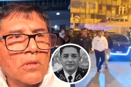Ministro del Interior asiste a velorio de polica asesinado