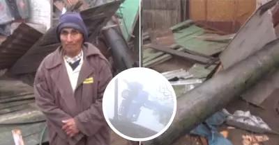 Adulto mayor lo pierde todo tras caída de cruz sobre su casa en Ventanilla