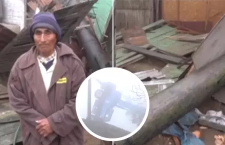 Adulto mayor lo pierde todo tras cada de cruz sobre su casa en Ventanilla