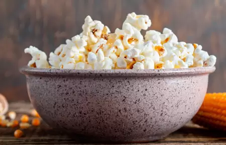 Pop corn, alimento saludable si se prepara correctamente.