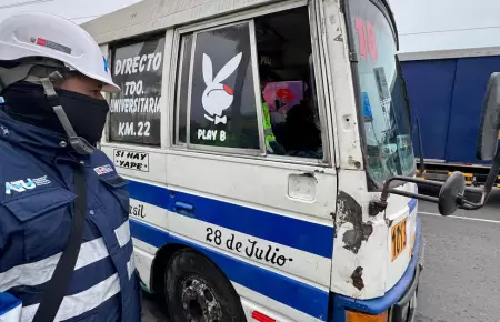 ATU retira de circulacin 11 unidades que brindaban transporte pblico informal.