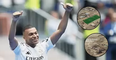 ¡CORAZÓN SOLIDARIO! Fundación de Kylian Mbappé construyó cancha deportiva y escu