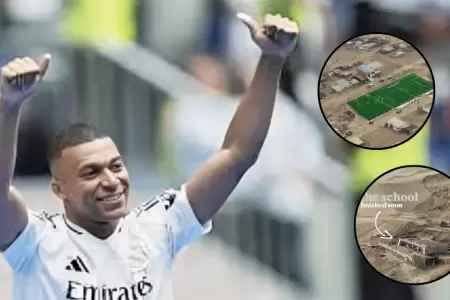 CORAZN SOLIDARIO! Fundacin de Kylian Mbapp construy cancha deportiva y escu