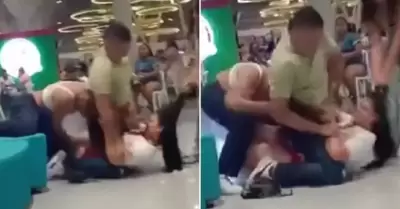Escándalo en centro comercial