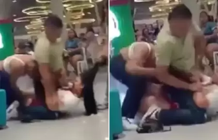 Escndalo en centro comercial