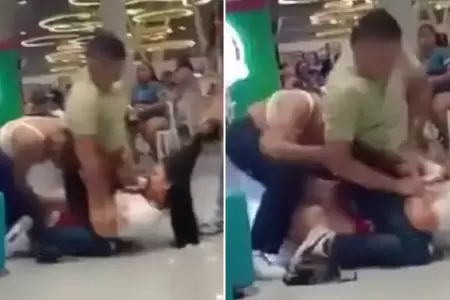 Escndalo en centro comercial