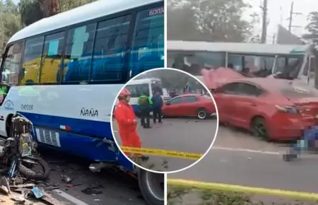Sxtuple choque en Carretera Central.