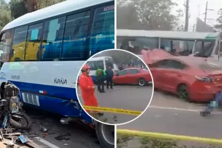 Sxtuple choque en Carretera Central.