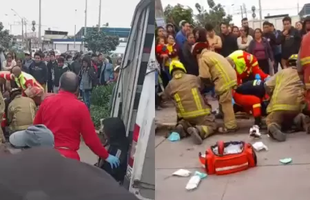 V.E.S: Choque entre minivn y mototaxi deja cinco heridos