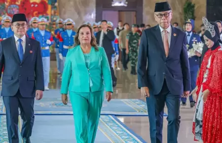 Dina Boluarte lleg la tarde de este domingo 10 de agosto a Indonesia.