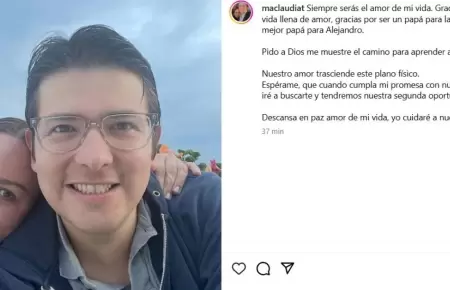 Esposa de Miguel Uribe se despide en redes sociales tras su fallecimiento.