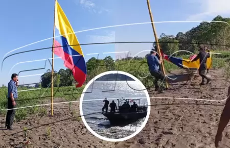 Retiran bandera colombiana en distrito de Santa Rosa