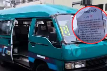 Conductores de 'Lnea B' pagan 10 soles de en sus paraderos