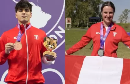 Medallistas peruanos en el tercer da de los Panamericanos Junior.