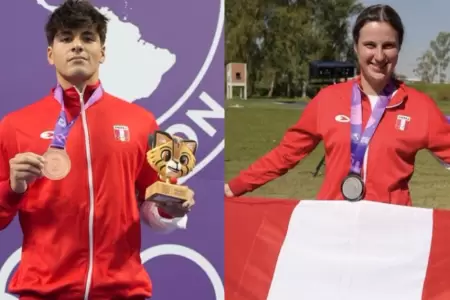 Medallistas peruanos en el tercer da de los Panamericanos Junior.