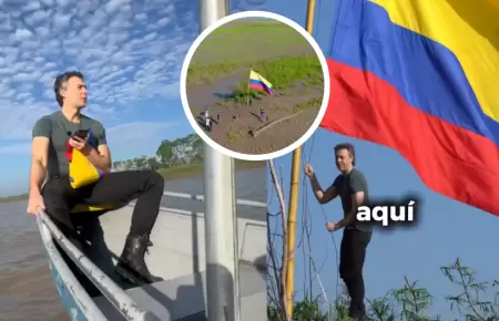 Precandidato presidencial de Colombia coloc bandera su pas en Santa Rosa