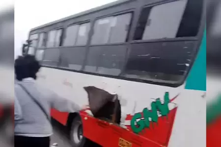 Detonan explosivo al interior de bus en Carabayllo dejando 3 heridos.