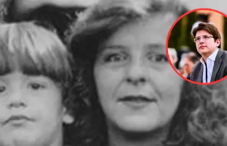 Diana Turbay y su hijo, Miguel Uribe, cuando era nio.