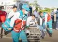 Trasladan de emergencia a pacientes de embarcacin incendiada en Ucayali hacia Lima mediante el SAMU