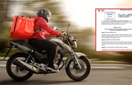 Presentan proyecto de ley que establece condiciones sanitarias para el delivery