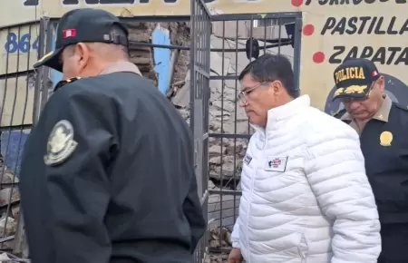 Ministro del Interio viaj a zona afectada por explosivo en Trujillo