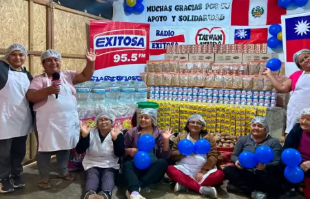 Exitosa y Taiwn llevan alimentos a olla comn en Ventanilla.