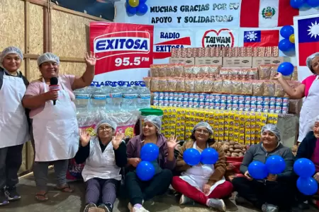 Exitosa y Taiwn llevan alimentos a olla comn en Ventanilla.