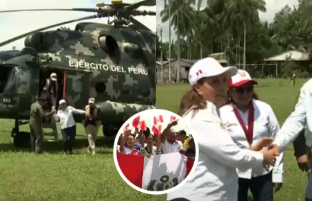Dina Boluarte lleg al distrito de Santa Rosa