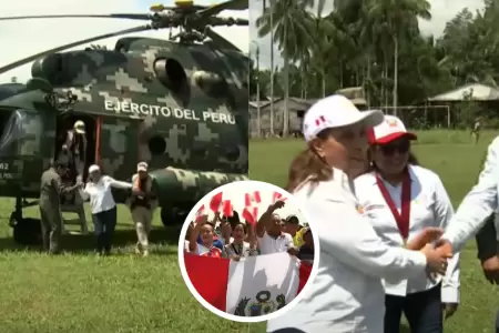 Dina Boluarte lleg al distrito de Santa Rosa