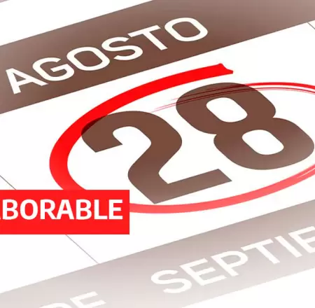 D�a no laborable este 28 de agosto.