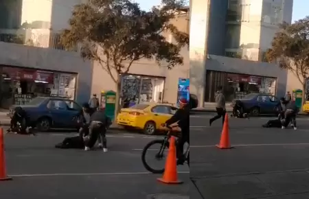 Enfrentamiento a balazos entre delincuentes y PNP en Centro de Lima