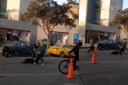 Enfrentamiento a balazos entre delincuentes y PNP en Centro de Lima