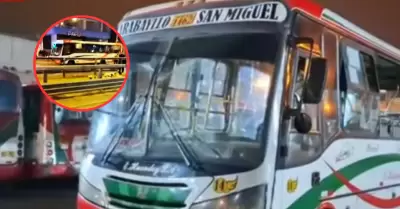 Bus de la empresa "La Huandoy" sufre atentado con artefacto explosivo