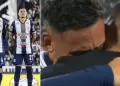 Kevin Quevedo interrumpe entrevista para abrazar a Erick Noriega tras su ltimo partido en Alianza Lima