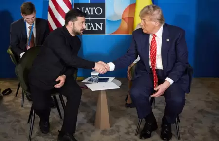 Trump con Zelenski en una reunin pasada.
