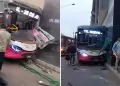 Bus se estrella contra estacin Santa Rosa de la Lnea 1 del Metro de Lima: Reportan al menos nueve heridos