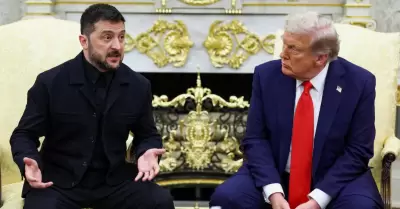 Zelesnki en su encuentro con Trump.