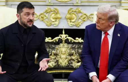 Zelesnki en su encuentro con Trump.