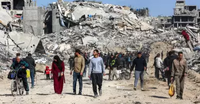 Ciudad de Gaza en ruinas.