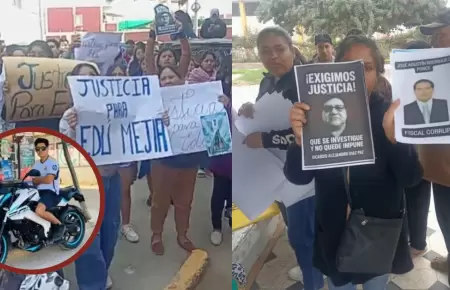 Plantn a las afueras del Ministerio Pblico.