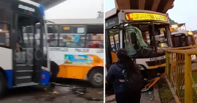 Corredor Azul y bus de Etulsa chocaron en SJL.
