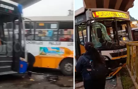 Corredor Azul y bus de Etulsa chocaron en SJL.