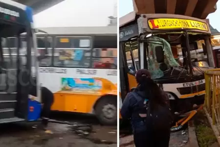 Corredor Azul y bus de Etulsa chocaron en SJL.