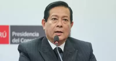 El Premier Arana dio conferencia de prensa.