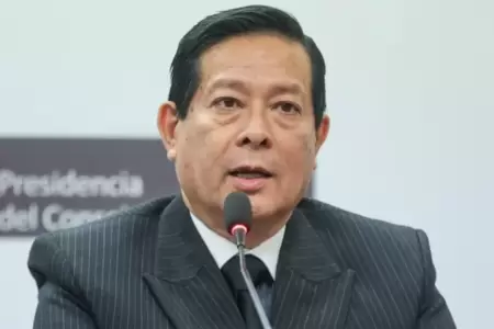 El Premier Arana dio conferencia de prensa.