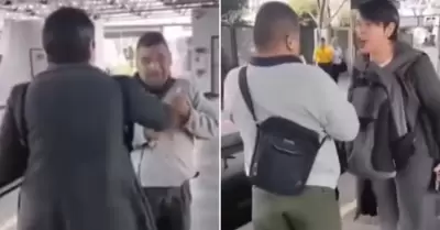 Mujer enfrenta de manera agresiva a invidente