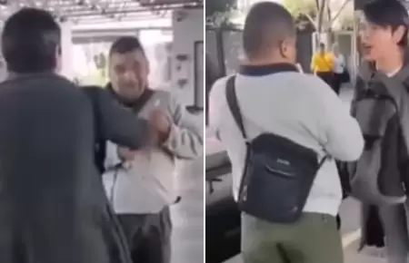 Mujer enfrenta de manera agresiva a invidente