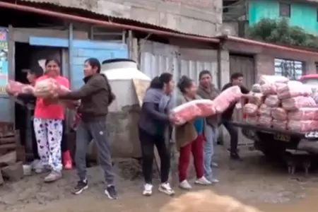 Exitosa y Taiwn llevan alimentos a olla comn en VMT.