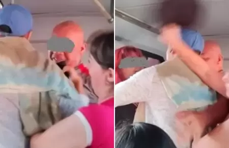 Mujeres pelean por un asiento